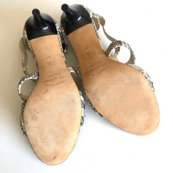 Via Spiga Hilda Snake Embossed T-Strap Sandal - Picture 14 of 14